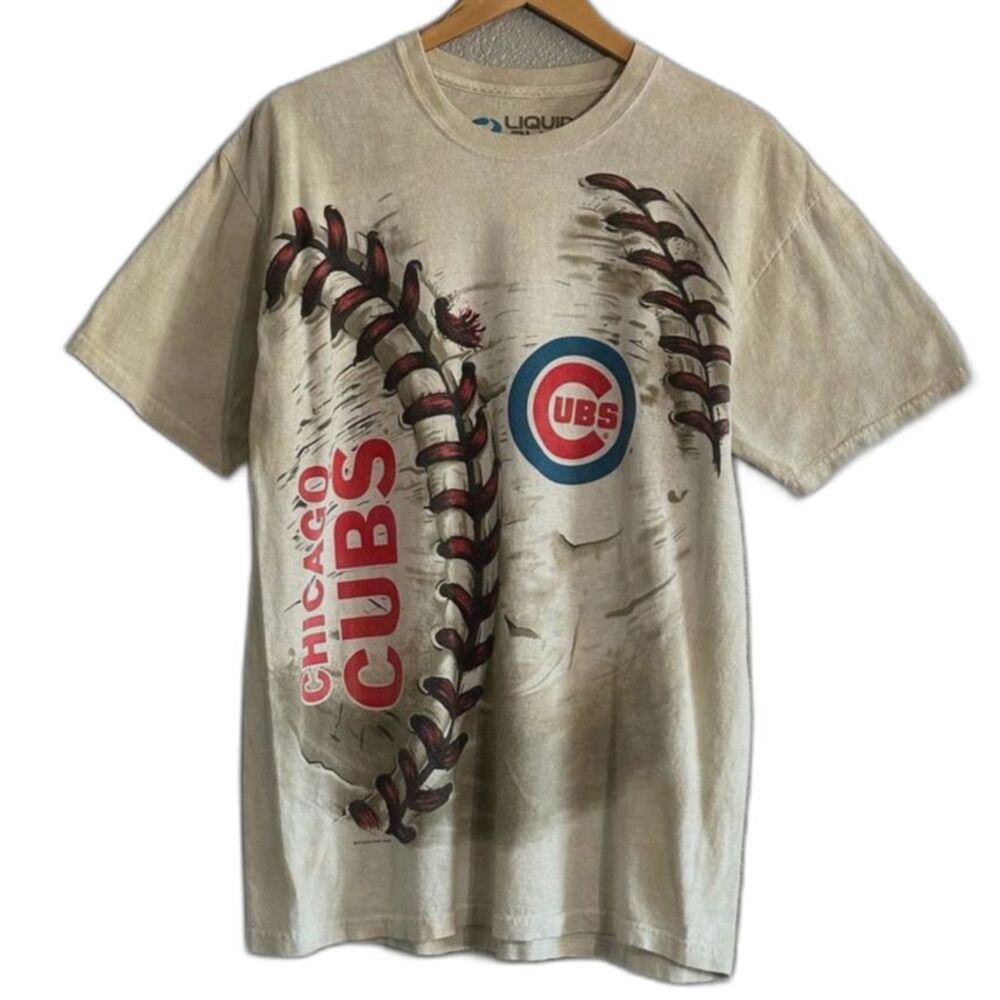 Liquid Blue Chicago Cubs MLB Sz Large Tshirt Graphic Top Mens Baseball Shirt ‘14
